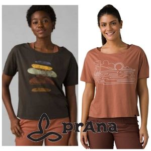 PrAna Organic Graphic Tees Bundle Size XS